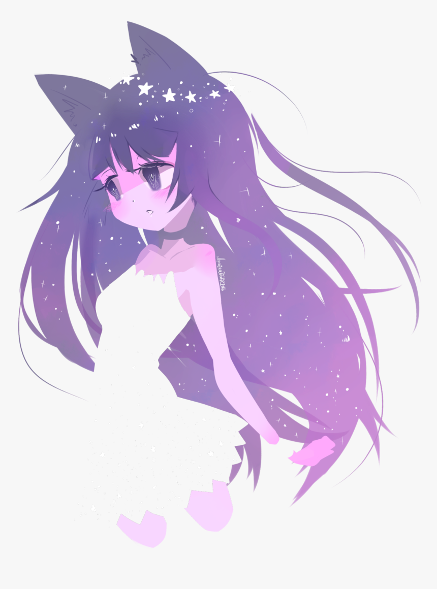 Http - //ir-dr - Tumblr - Com/image/139360180075 - - Purple Anime Neko Girl Transparent, HD Png Download, Free Download