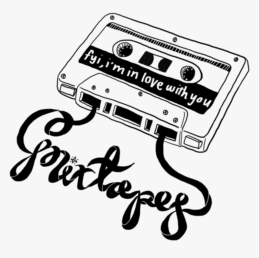 Mixtape Drawing Doodle - Tape Mixtape Clipart The Perks Of Being A W, HD Png Download, Free Download