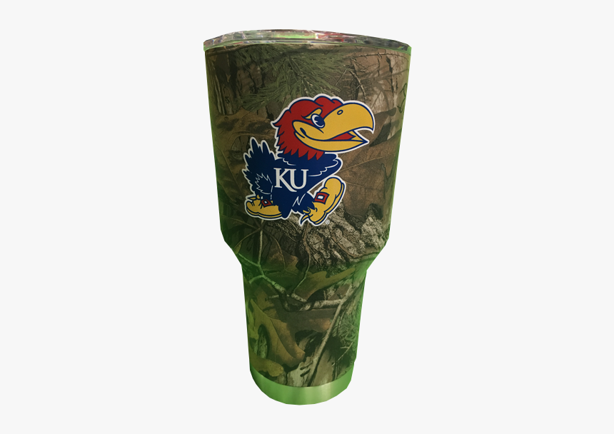 Ku Camo Jayhawk Tumbler - Cartoon, HD Png Download, Free Download