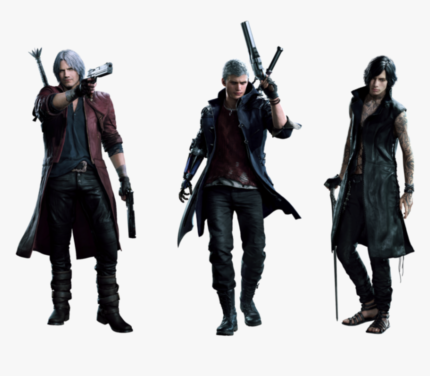 Dante, Nero And V - Devil May Cry Nero Cosplay, HD Png Download, Free Download