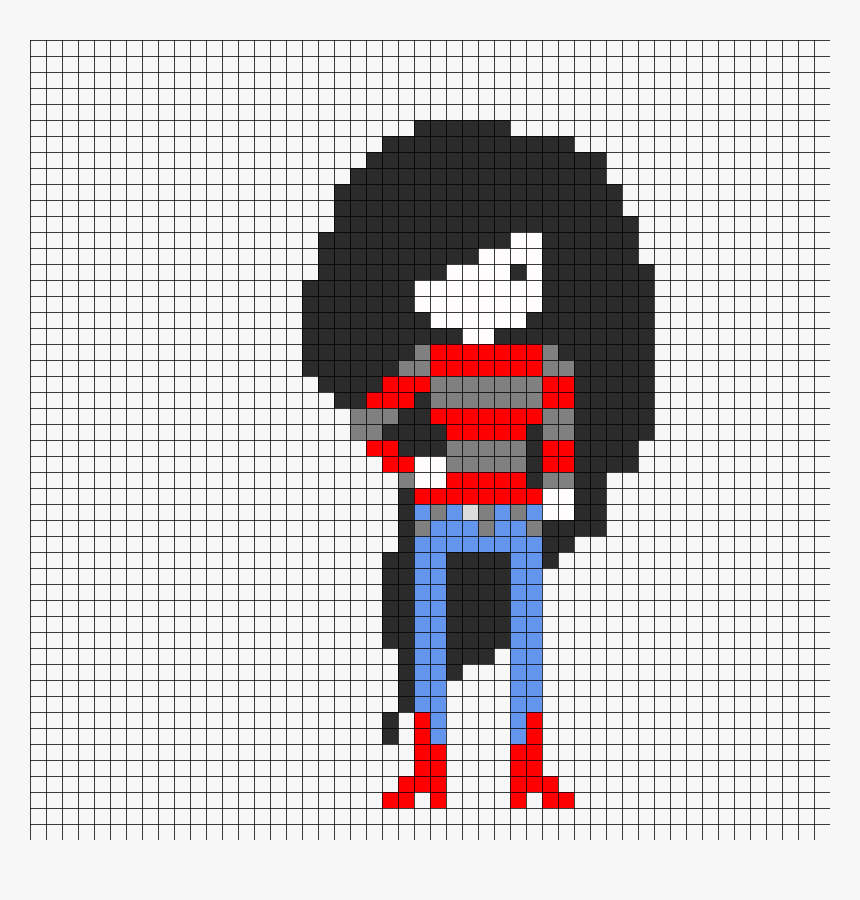 Marceline Adventure Time Perler Bead Pattern / Bead - Marceline Adventure Time Pixel Art, HD Png Download, Free Download