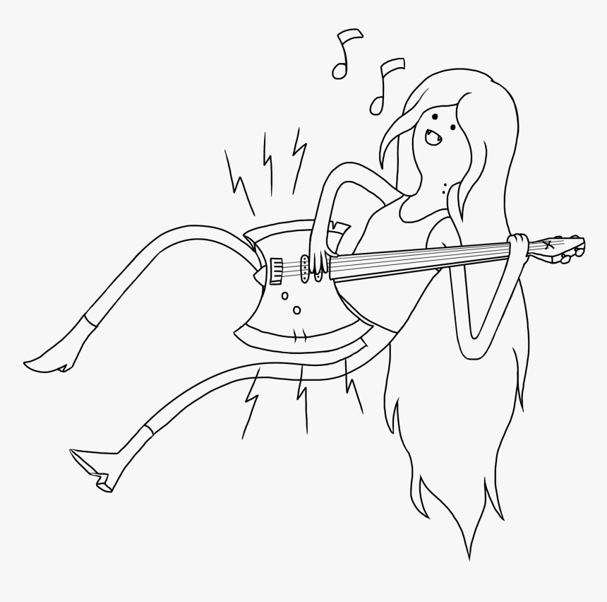 Adventure Time Marceline Coloring Pages, HD Png Download, Free Download