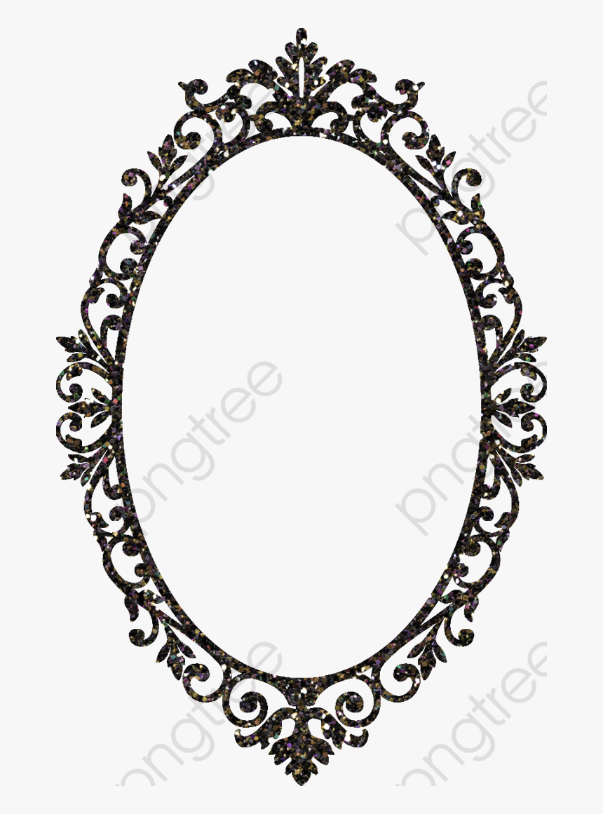 Mirror Frame Classical Png Transparent Background - Victorian Oval Frame Transparent, Png Download, Free Download