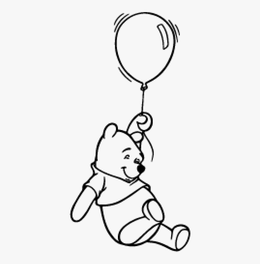 Pooh Bear With Balloon, HD Png Download, Free Download