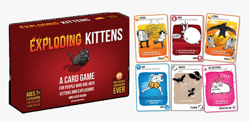 No No Real Cats Are Exploding This Is Just A Card Game - Exploding Kittens Adults Cards, HD Png Download, Free Download