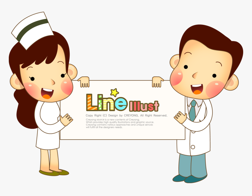 Clip Art Patient Cartoon Images - Doctors And Nurses Cartoon, HD Png Download, Free Download