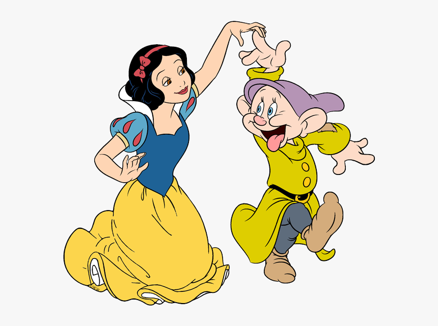 Transparent Snow White And The Seven Dwarfs Clipart - Dopey And Snow White, HD Png Download, Free Download
