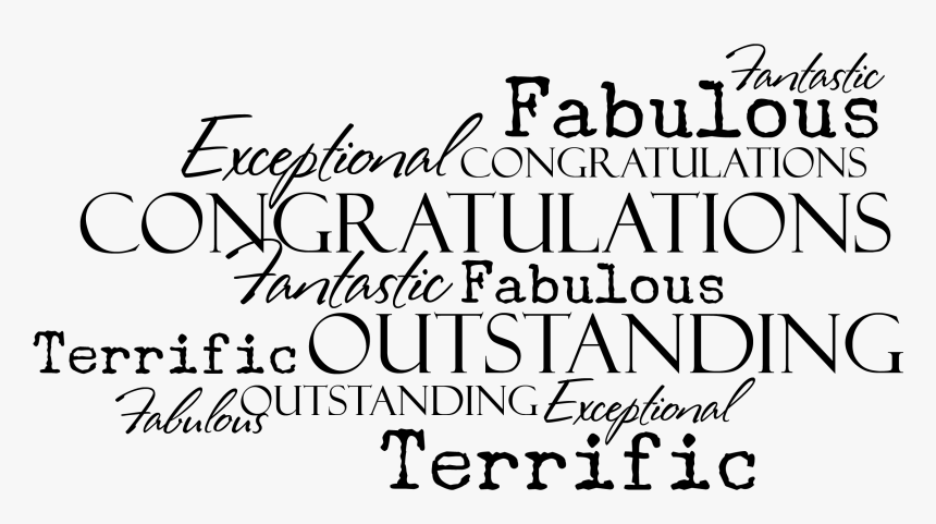 Clip Art Collection Of Free Congratulating - Calligraphy, HD Png Download, Free Download