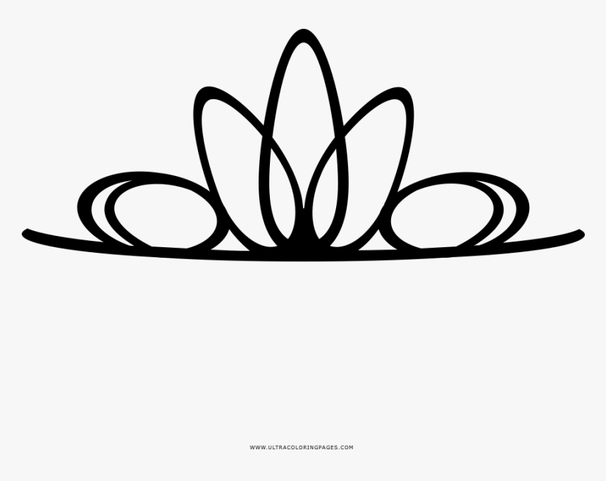 Tiara Coloring Page - Dibujo Tiara, HD Png Download, Free Download