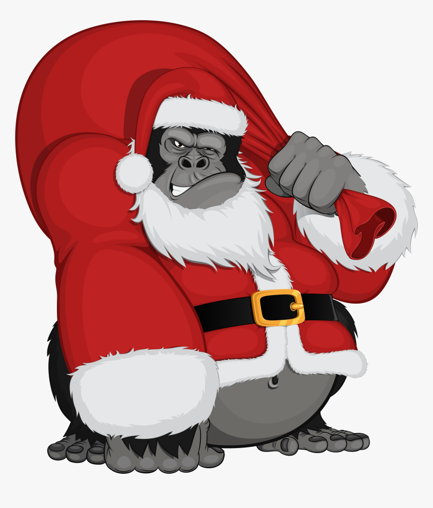 Monkey Santa Png Clipart Image - Santa Monkey Png, Transparent Png, Free Download