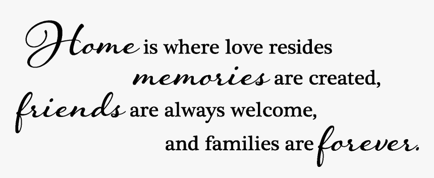 Home Is Where Love Resides Wall Quotes™ Decal - Holistic, HD Png Download, Free Download