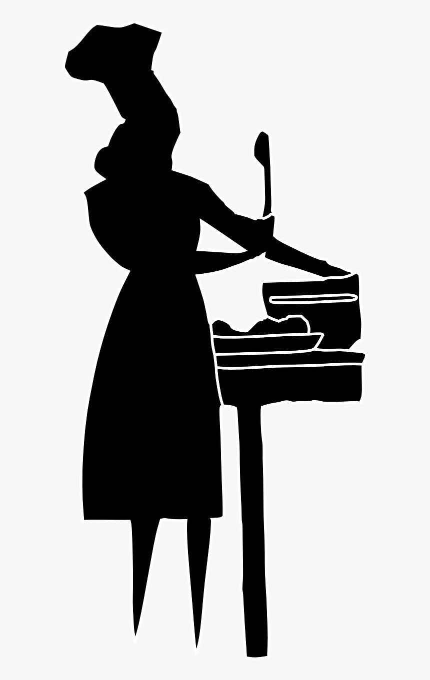 Woman Cooking Silhouette, HD Png Download, Free Download