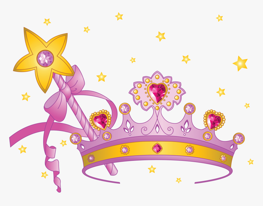 Tatt"s Tiara Day From Gold Coast - Princess Crown And Wand Clipart, HD Png Download, Free Download