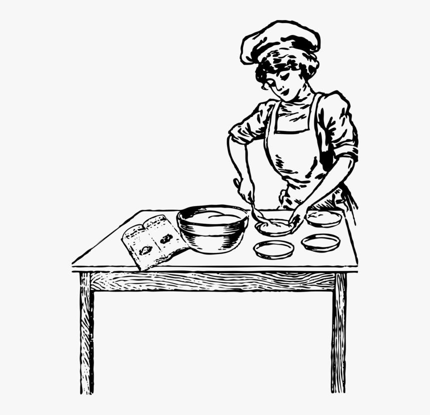 Cooking Baking Chef Woman Baker - Woman Cooking Clip Art, HD Png Download, Free Download
