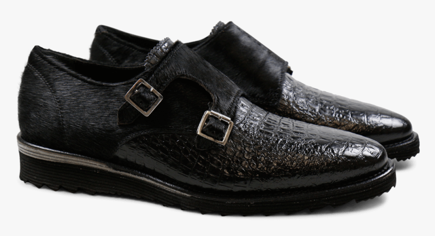 Monks Amy 1 Baby Croco Black Hair On Black Cut Angel - Slip-on Shoe, HD Png Download, Free Download