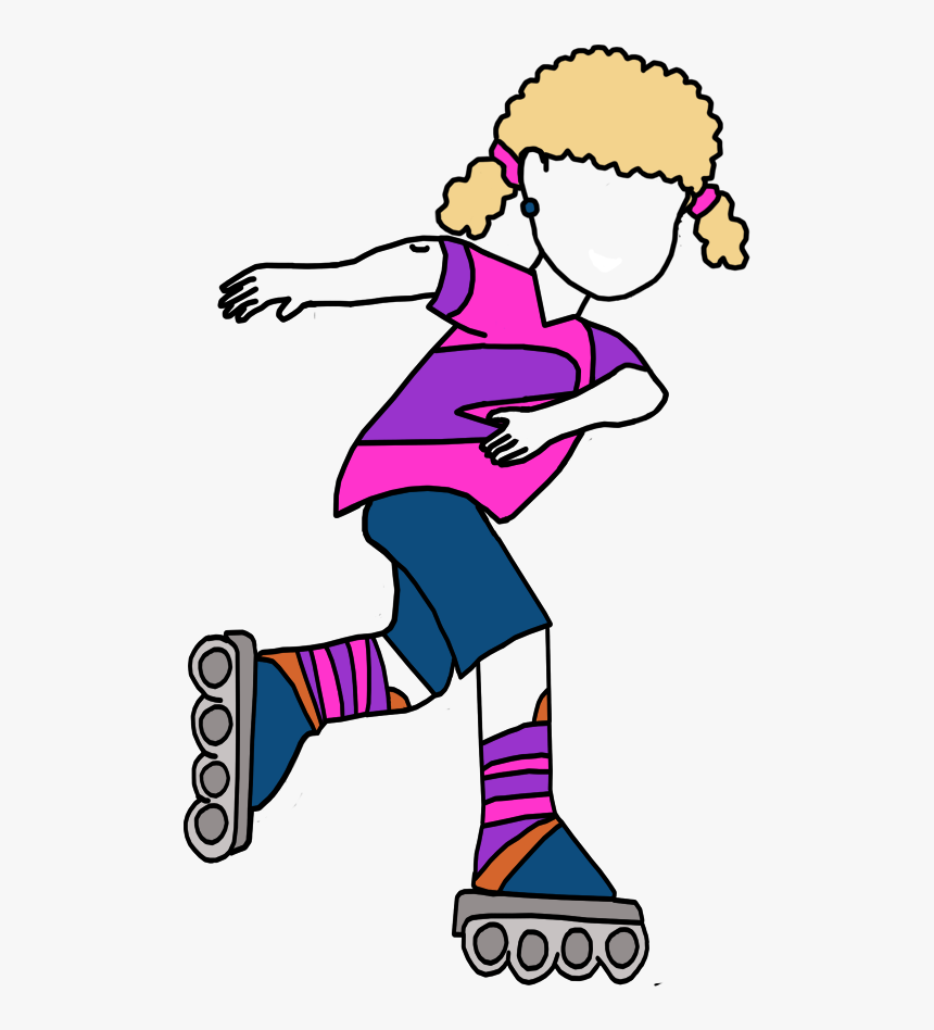 Roller Skating Birthday Party Favor Bag - Roller Girl Skating Png, Transparent Png, Free Download