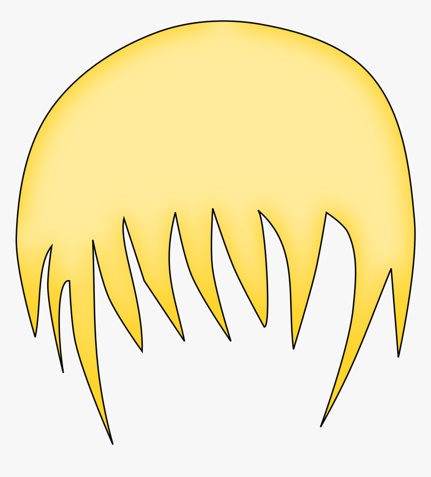 Hair Clipart Yellow Hair - Boy Hair Png Cartoon, Transparent Png, Free Download