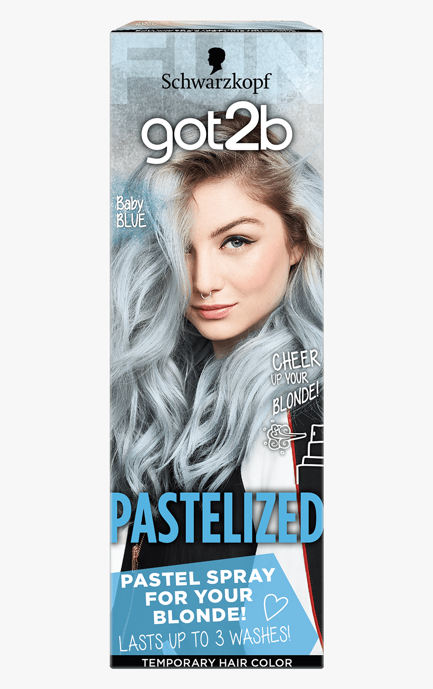 Got2b Color Com Pastelized Baby Blue - Temporary Blond Hair Color, HD Png Download, Free Download