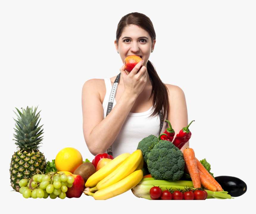 Girl With Fruits, HD Png Download, Free Download