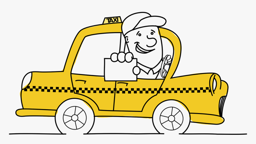 Driver Vector Taxi - Taxi Image In Cartoon Png, Transparent Png, Free Download