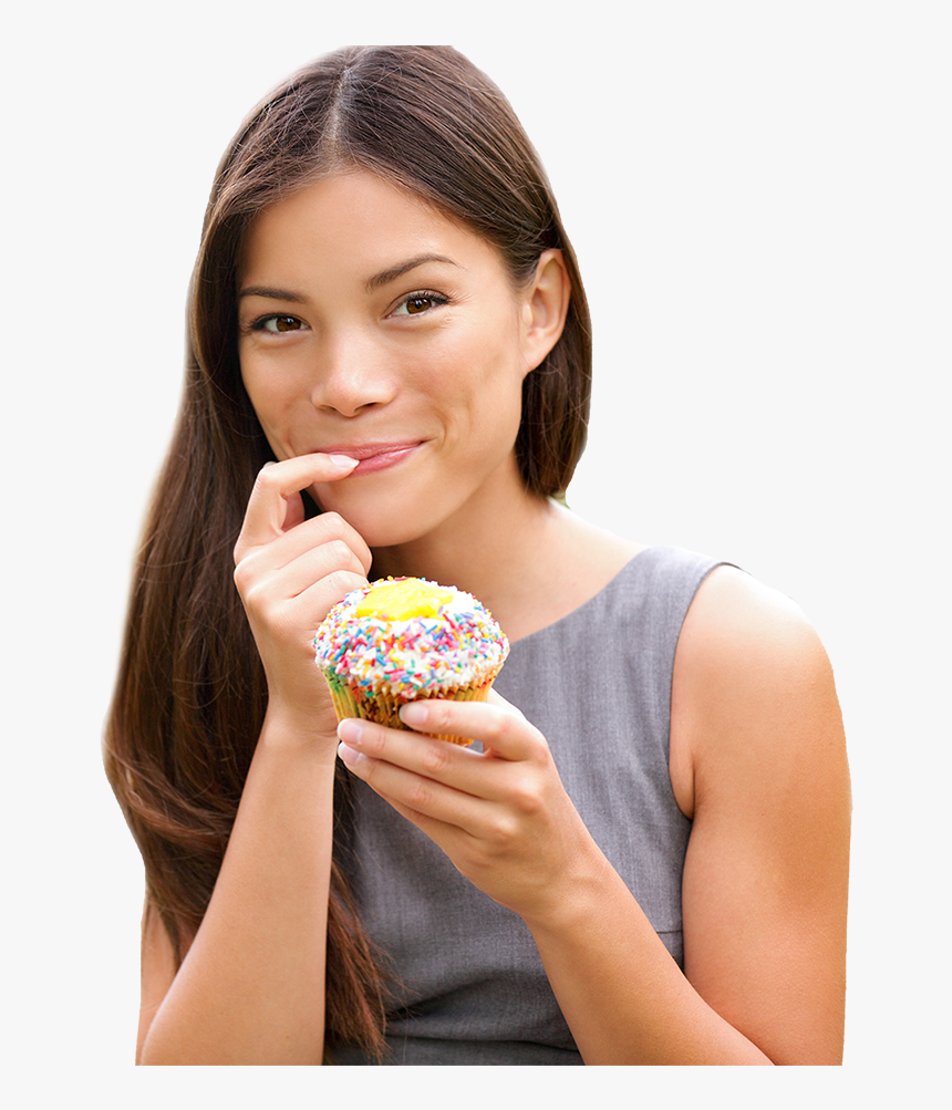 Girl Eating Cake Png, Transparent Png, Free Download