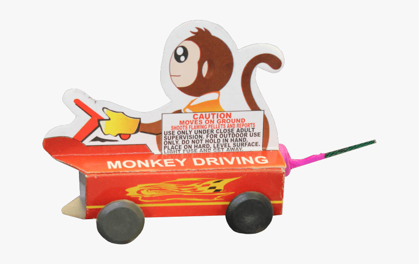 Monkey Driving Car - Cartoon, HD Png Download, Free Download