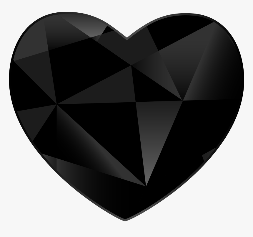 Black Gem Heart Png Clipart - Transparent Love Clipart Black, Png Download, Free Download