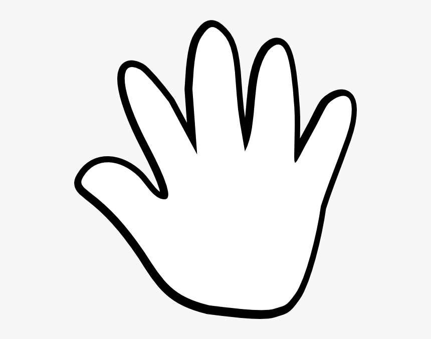 Child Handprint Black/white Svg Clip Arts - Cartoon Small Hand, HD Png Download, Free Download