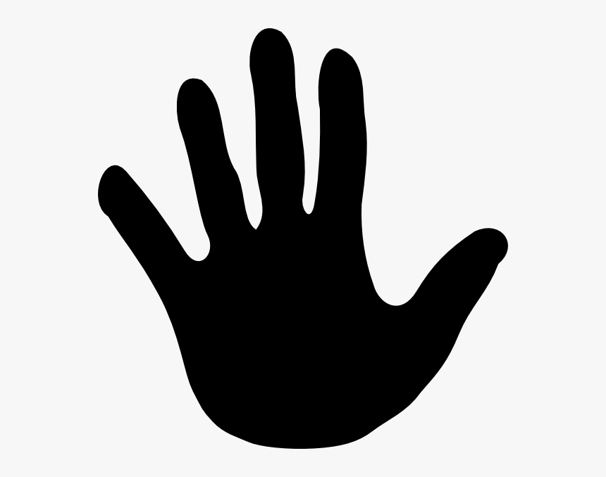 Outline Of Handprint - Palm Hand Clip Art, HD Png Download, Free Download