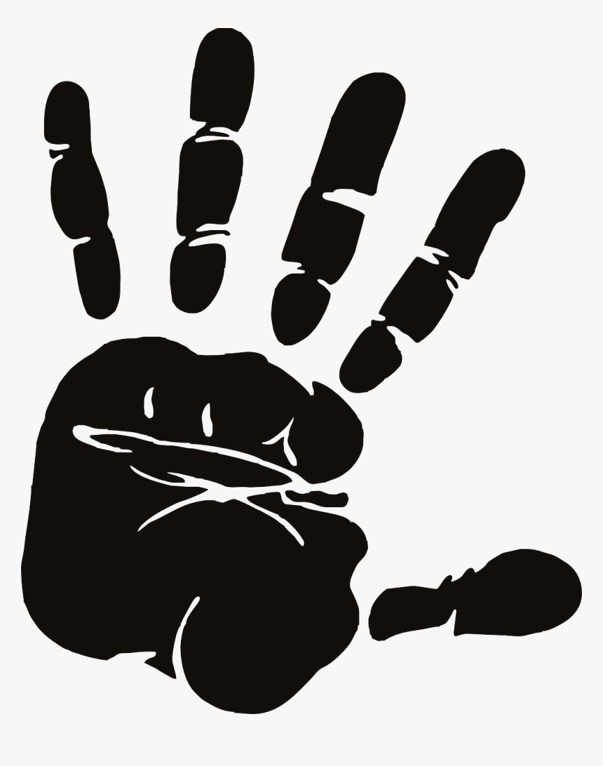 Hand, Palm, Fingers, Spread, Silhouette, Stop, Halt - Hand Palm Silhouette, HD Png Download, Free Download