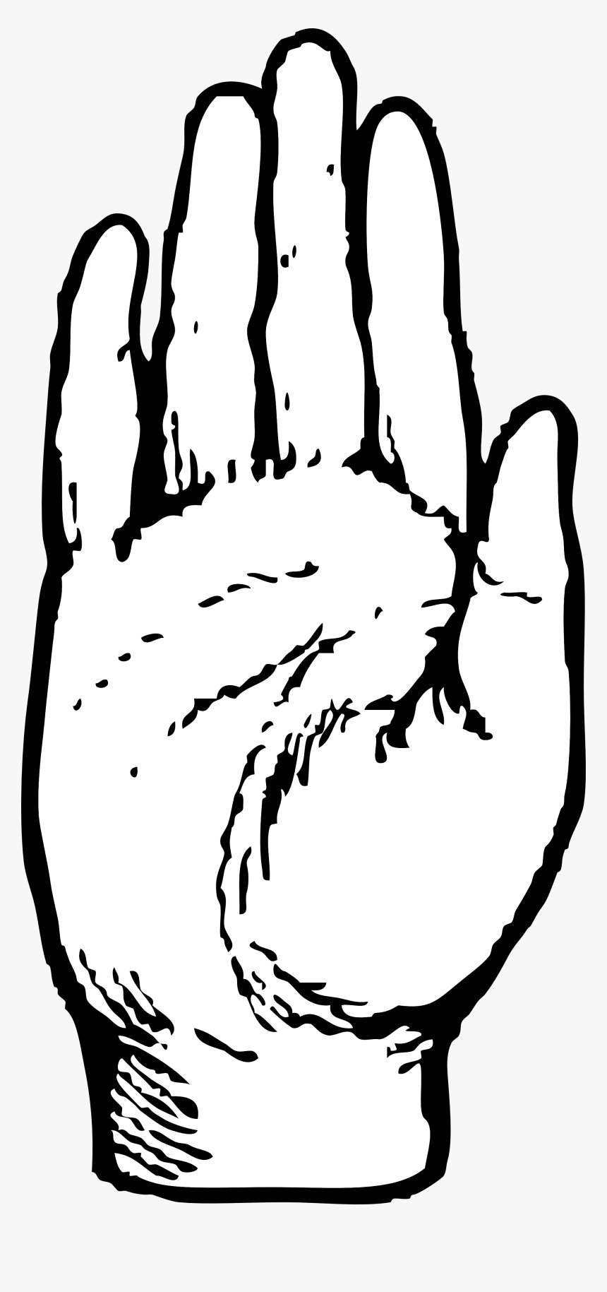 Hand Black And White Black And White Hand Clipart - Clip Art Right Hand, HD Png Download, Free Download
