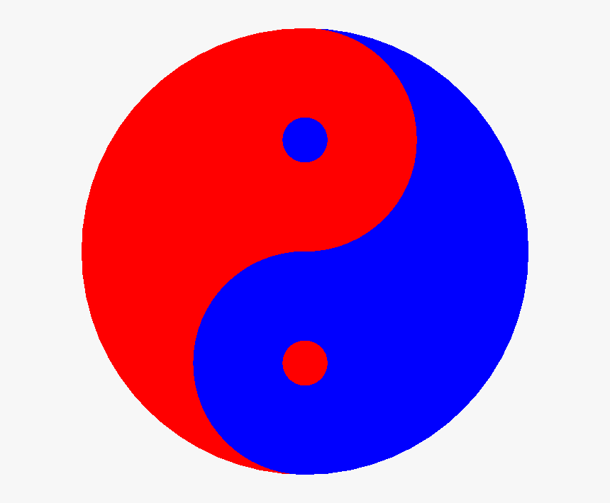 Yinyang Red - Yin Yang Red And Blue, HD Png Download, Free Download