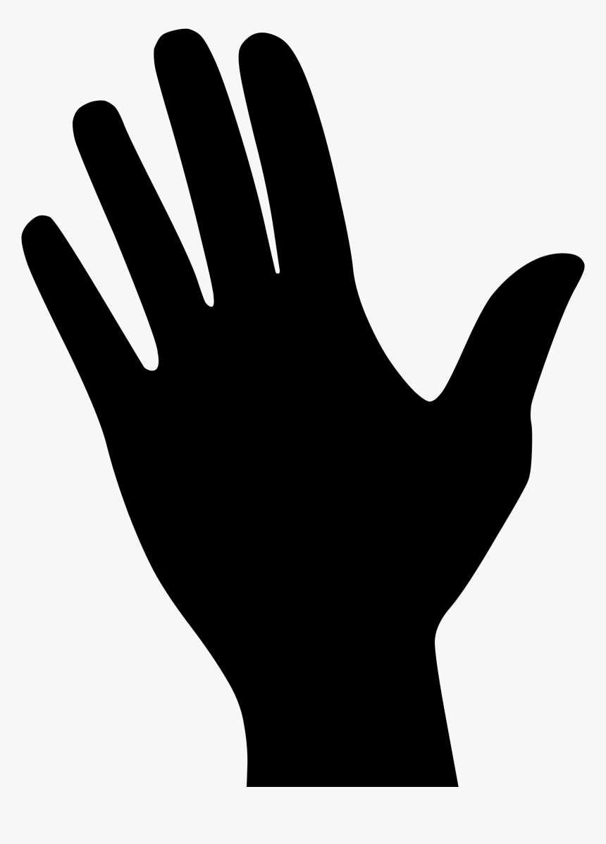 Finger,hand,personal Protective And White,thumb,sign - Silhouette Of Hand Png, Transparent Png, Free Download