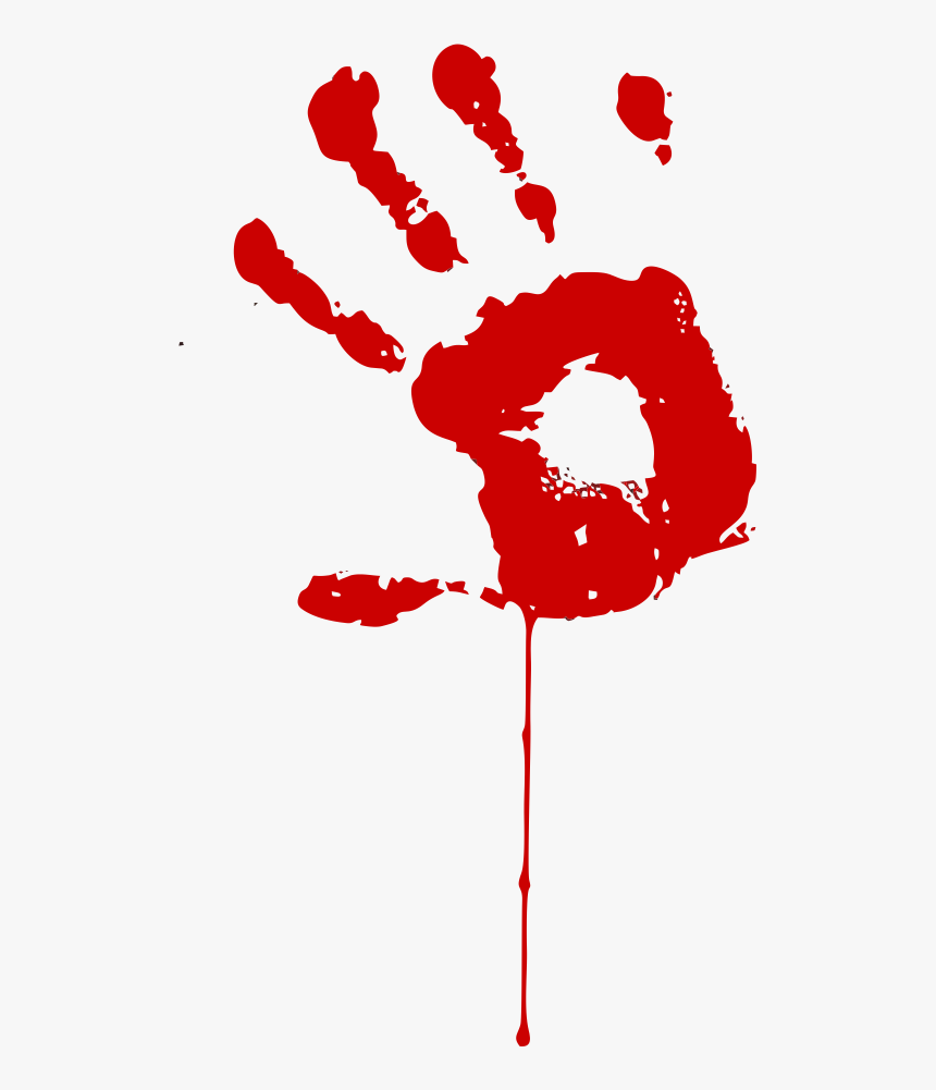 Zombie Vector Png - Bloody Hand Print Clip Art, Transparent Png, Free Download