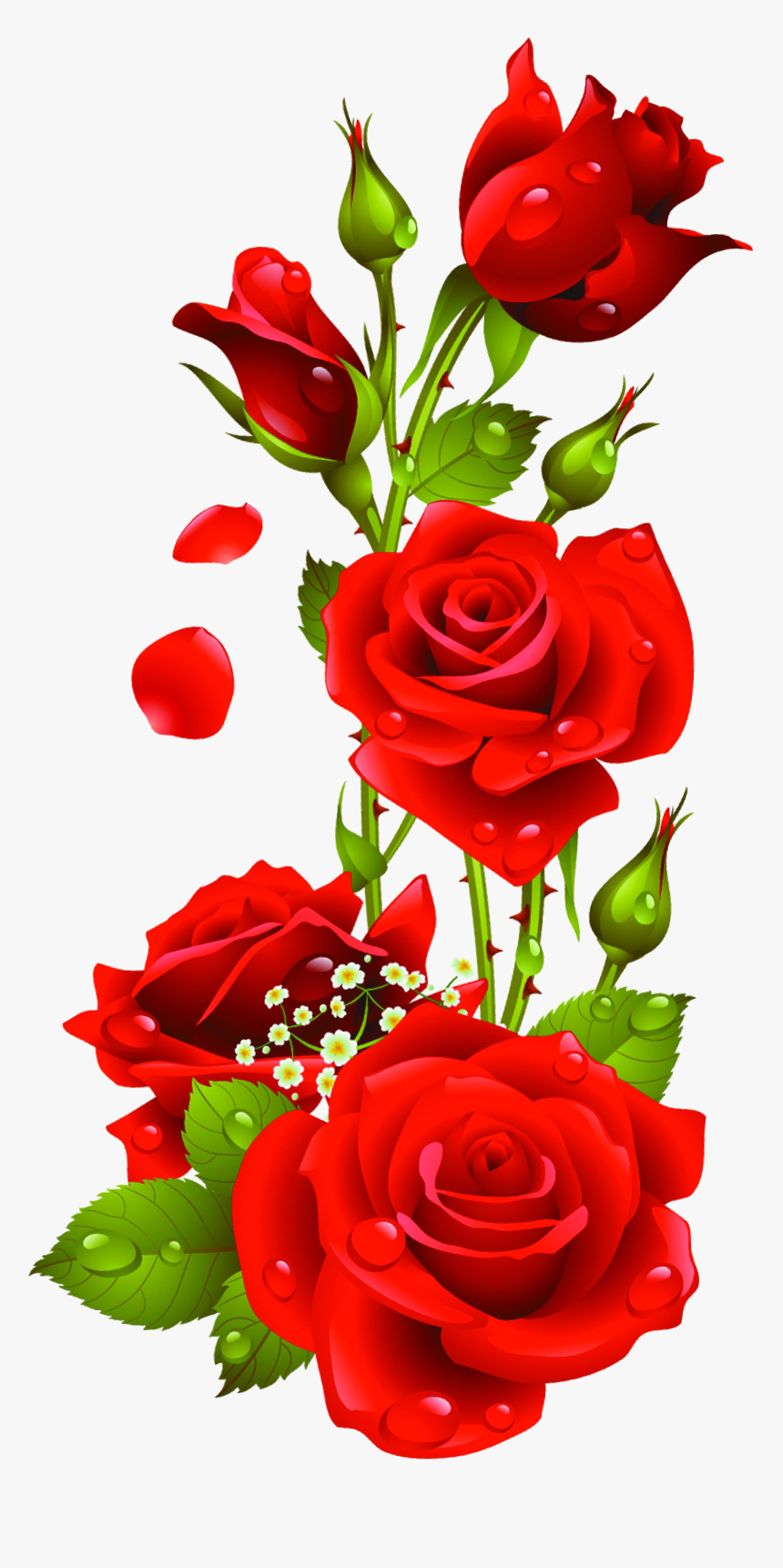 Rose Flower Border Design, HD Png Download, Free Download