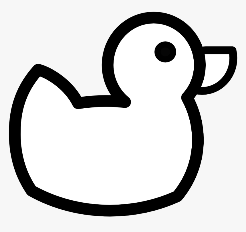 Rubber Duck Black And White Clipart - Duck Clipart Black And White, HD Png Download, Free Download