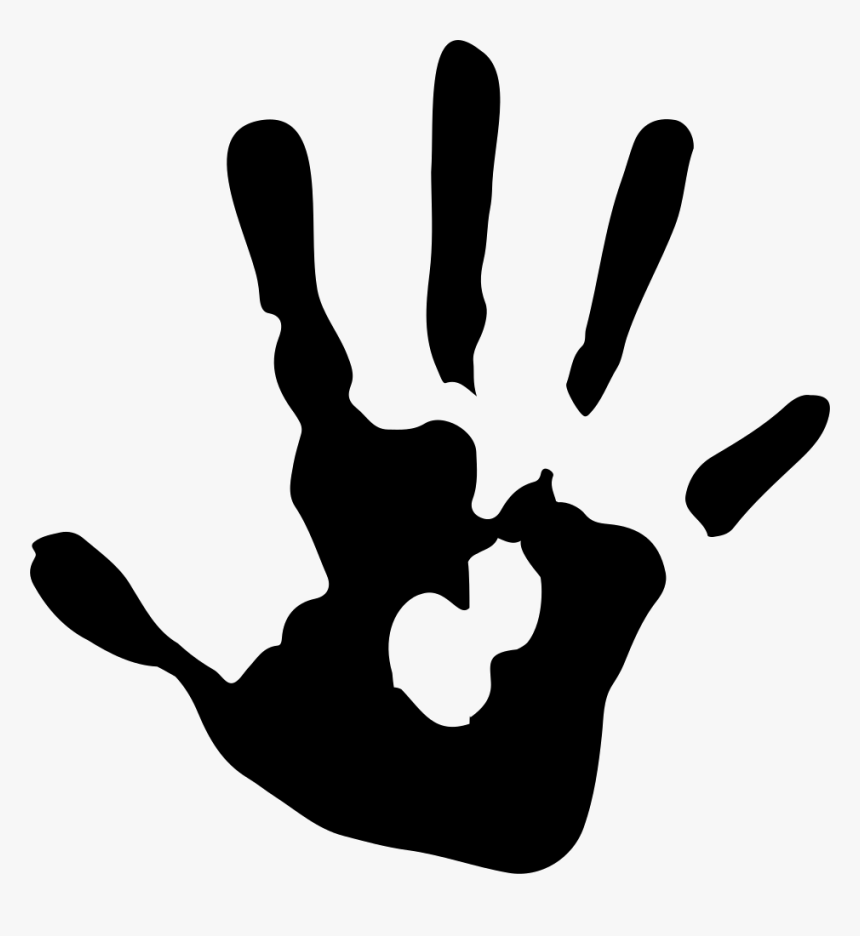 Criminal Hand Print Silhouette - Head Heart Hands Pe Assessment, HD Png Download, Free Download