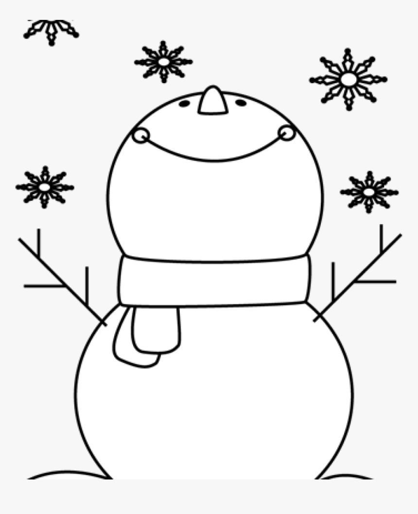 Snowman Clipart Panda - Cute Snowman Clipart Png Black And White, Transparent Png, Free Download