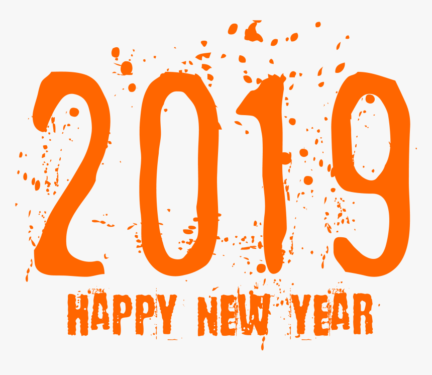 Happy New Year 2019 Transparent Png - Happy New Year 2019 Text Png, Png Download, Free Download