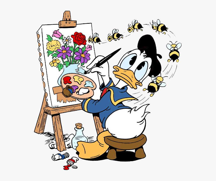Donald Duck Clipart Disney Character - Donald Duck Painting Clip Art, HD Png Download, Free Download