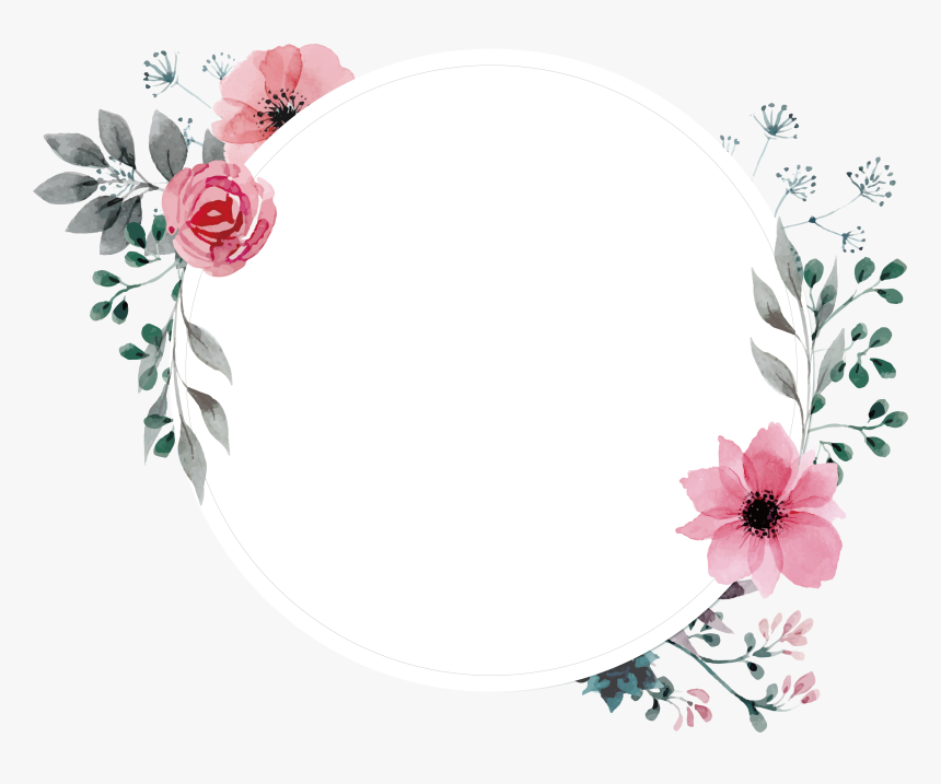 Picture Flower Painted Rose Frame Wallpaper Hand Clipart - Frame Flower Watercolor Png Hd, Transparent Png, Free Download