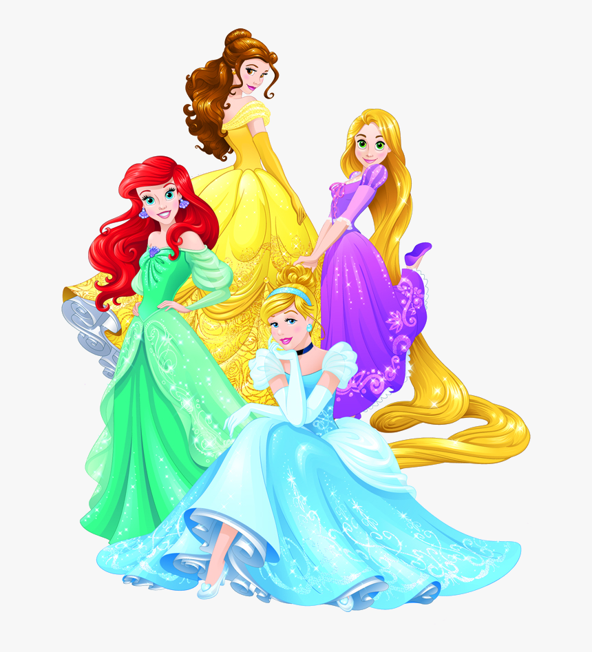 Belle Disney Princess Pocahontas Tiana Rapunzel - Disney Princess Without Background, HD Png Download, Free Download
