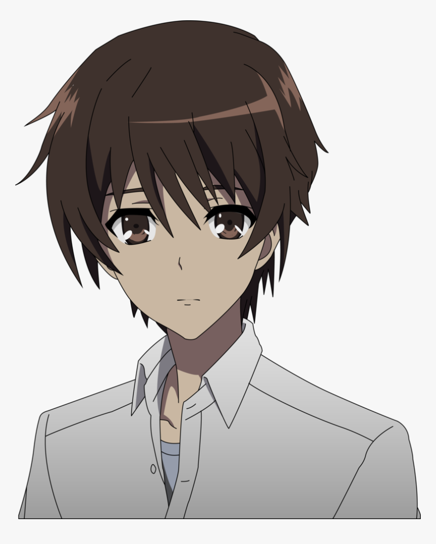 Animated Sad Boy Png Image - Anime Boy Brown Hair Brown Eyes, Transparent Png, Free Download