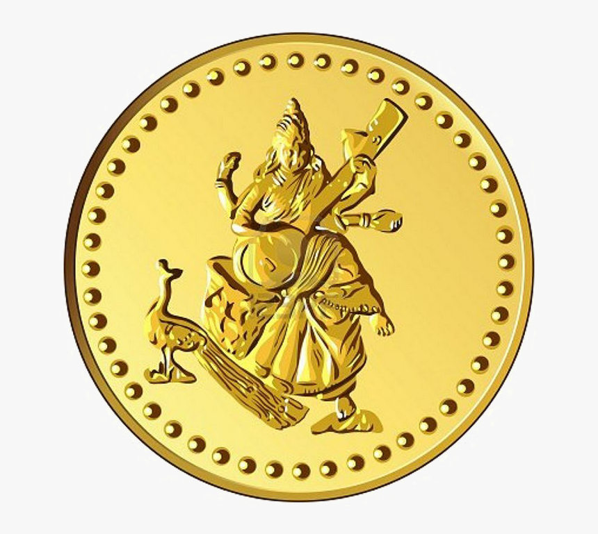 Lakshmi Gold Coin Png Picture - Laxmi Gold Coin Png, Transparent Png, Free Download