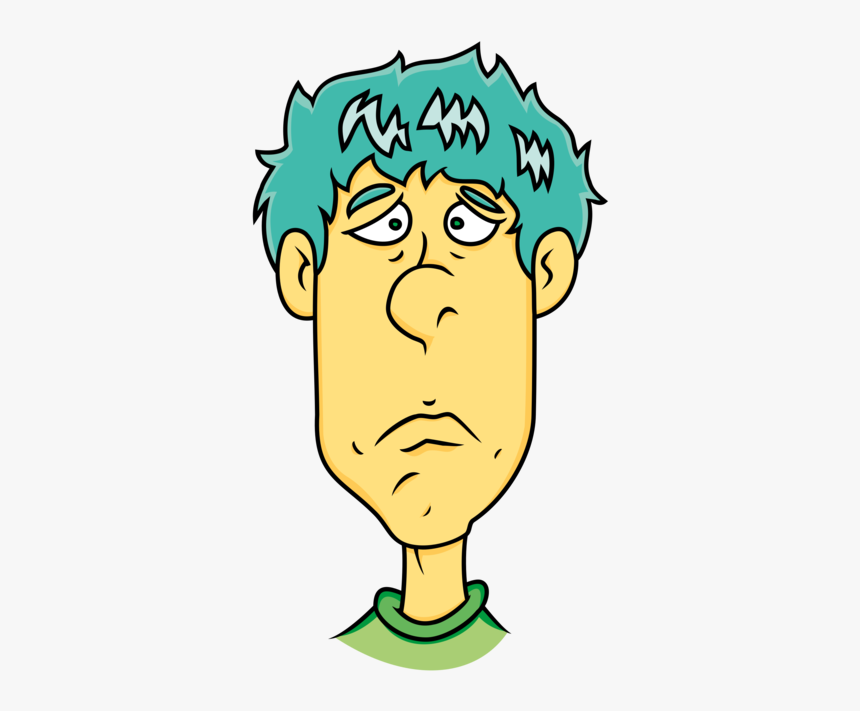 Human Behavior,head,art - Sad Male Cartoon Face, HD Png Download, Free Download