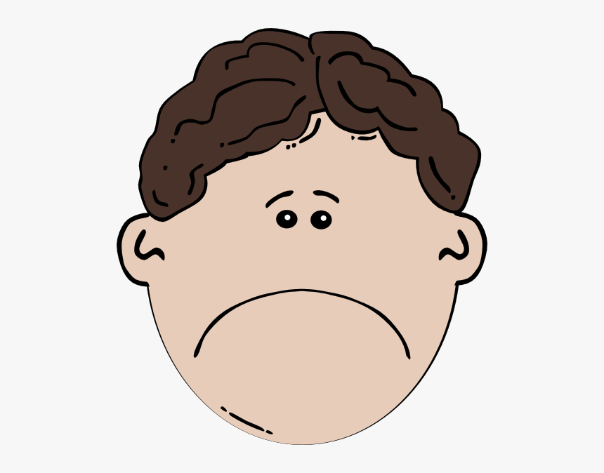 Sad Boy Clipart - Sad Boy Face Clipart, HD Png Download, Free Download