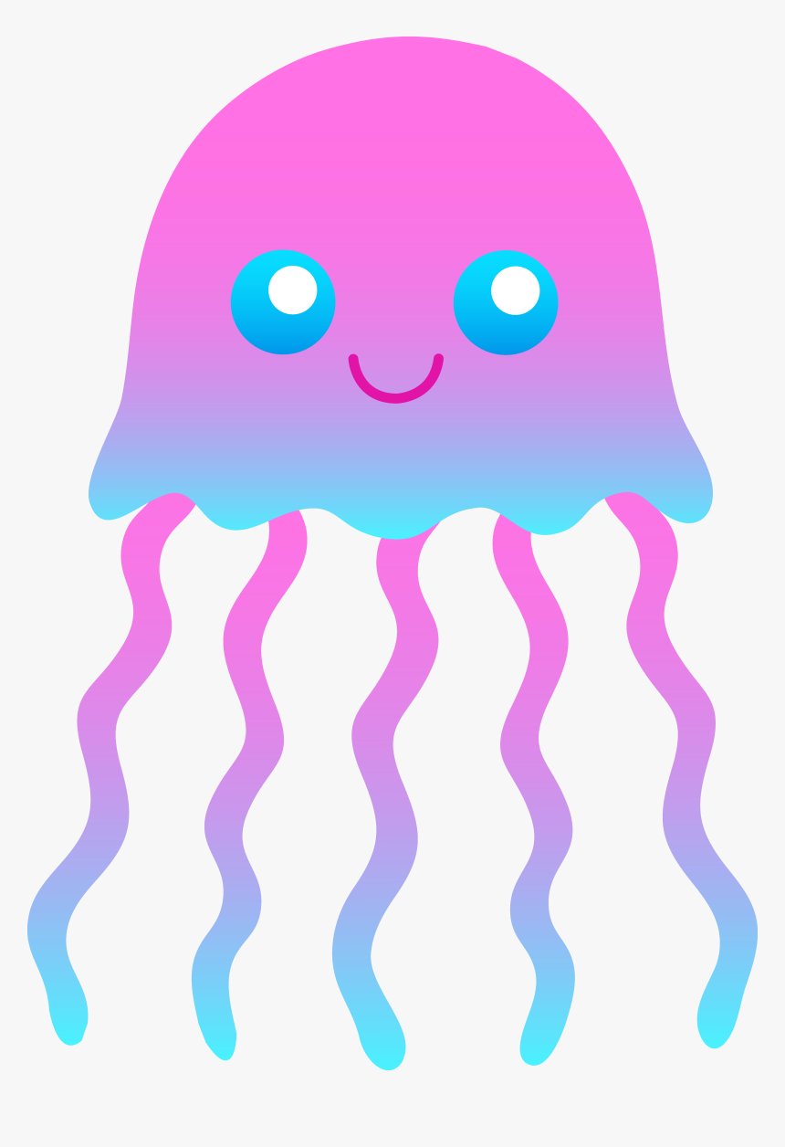 Clip Art Free Cartoon Jellyfish Pictures - Clip Art Of Jelly Fish, HD Png Download, Free Download