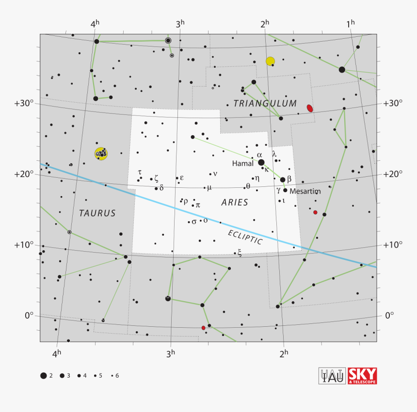 Aries Constellation Star Map, HD Png Download, Free Download