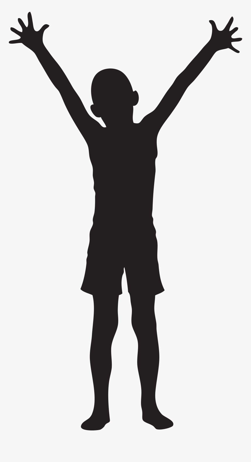 Little Boy Fishing Silhouette - Boy With Ball Silhouette, HD Png Download -  kindpng