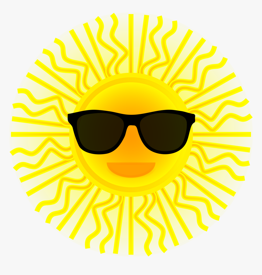 Sun With Sunglasses Clip Arts - Sunglasses On The Sun, HD Png Download, Free Download